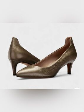 Donald J Pliner Bari Pump – Khaki Pearlized Crackle (Size 5.5), NWOT